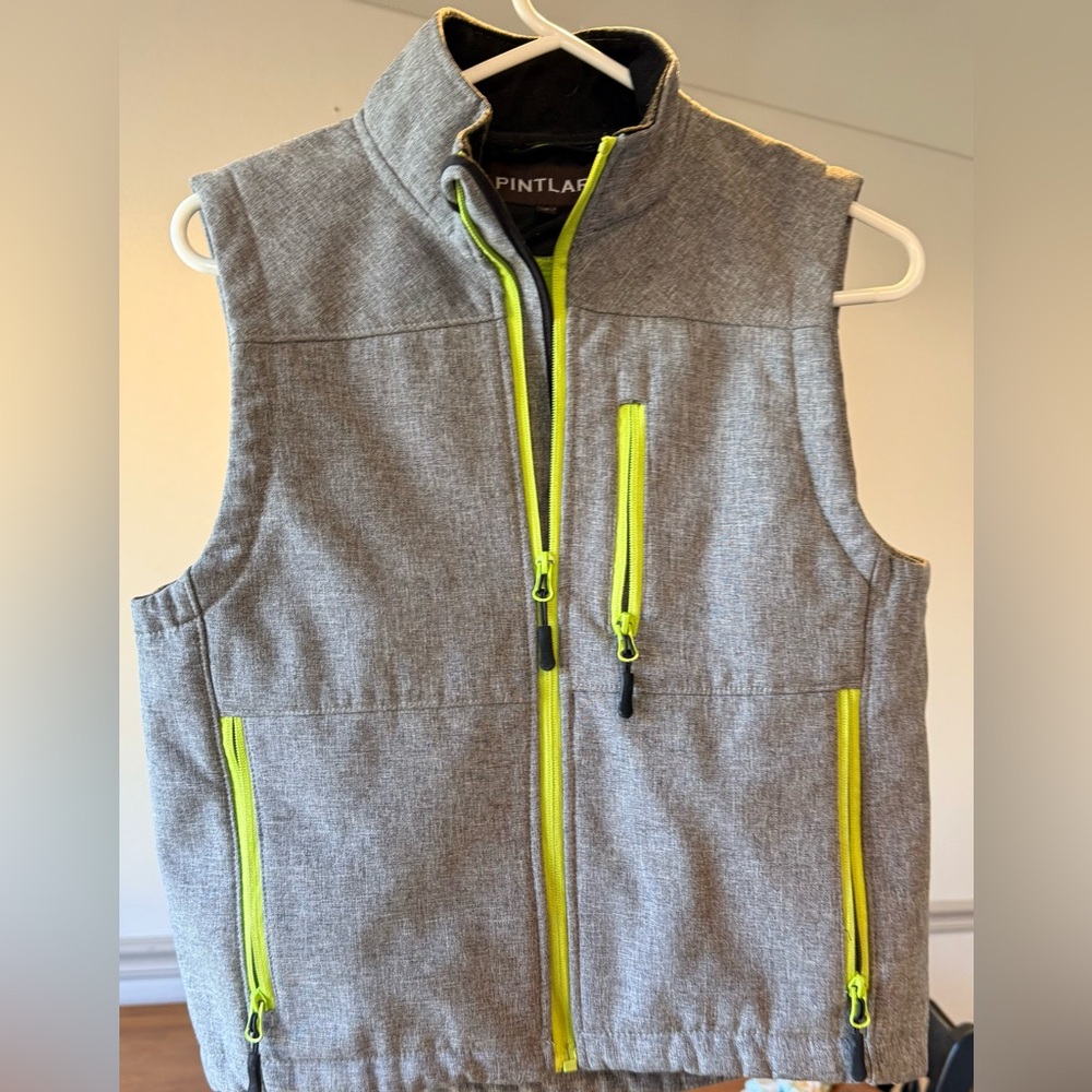 Kids Gray Vest with Neon Accents